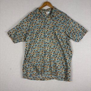 Vtg 90s Maus & Hoffman Button Up Mens XL Cotton Short Sleeve Made in USA